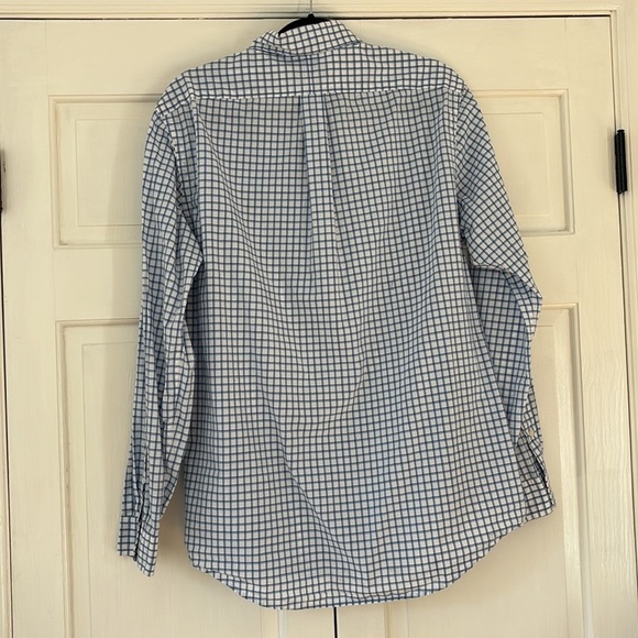 POLO RALPH LAUREN Mens Blue White Black Plaid Button Down Shirt Size Large Twill - Picture 10 of 14